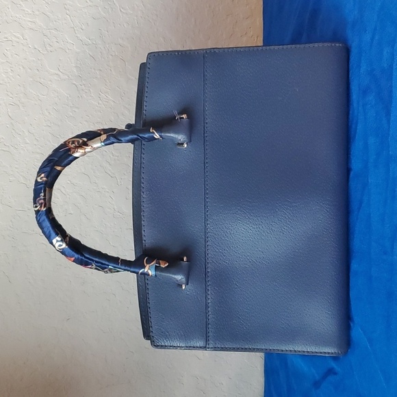 Kate Spade New York Grove Street Caley Satchel navy blue 100% leather - Picture 3 of 16